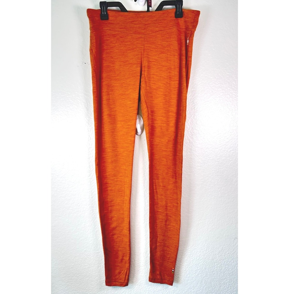 Smartwool Merino 250 Base Layer Leggings Gorpcore Winter Burnt Orange Heather L
